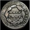Image 2 : 1828 Classic Head Half Cent NICELY CIRCULATED
