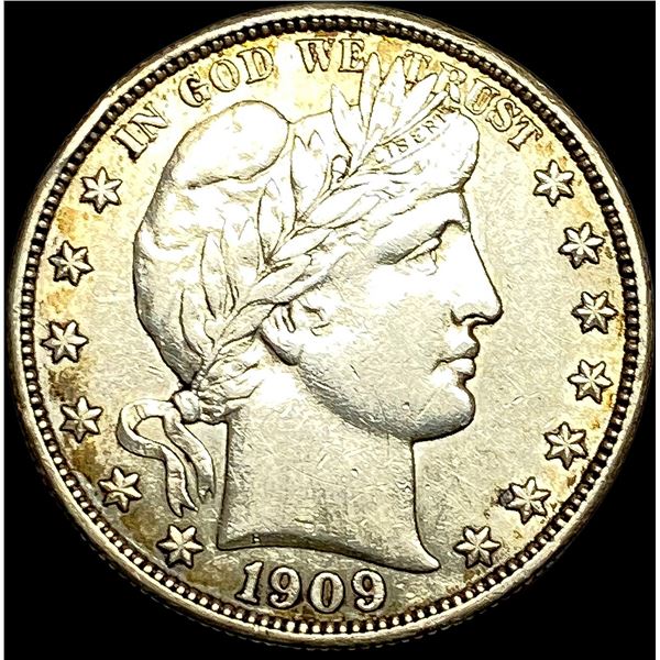 1909 Silver Barber Half Dollar CLOSELY  UNCIRCULATED