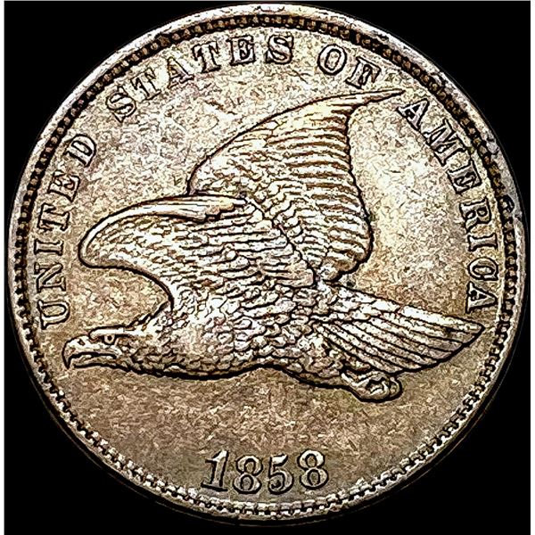 1858 Flying Eagle Cent NEARLY UNCIRCULATED