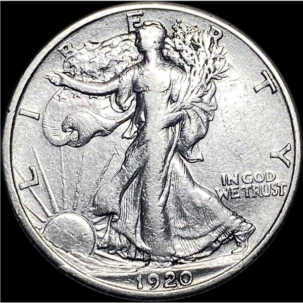 1920-D Walking Liberty Half Dollar NEARLY  UNCIRCULATED