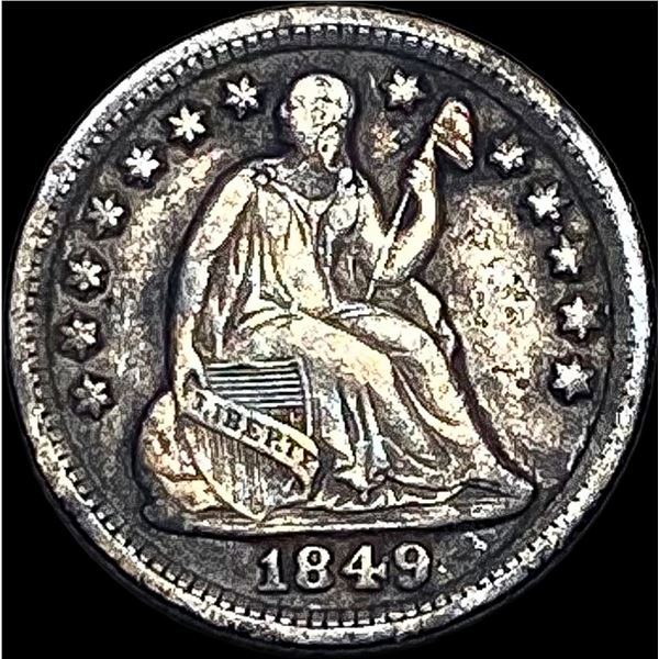 1849-O Seated Liberty Half Dime NEARLY  UNCIRCULATED