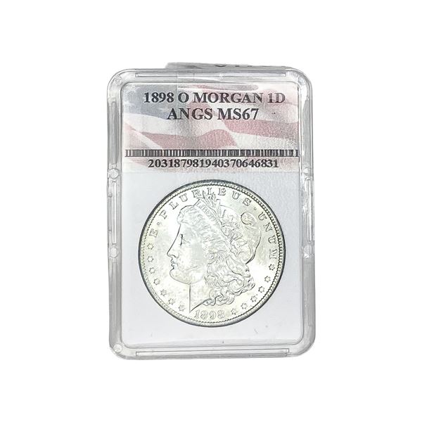 1898-O Morgan Silver Dollar ANGS MS67