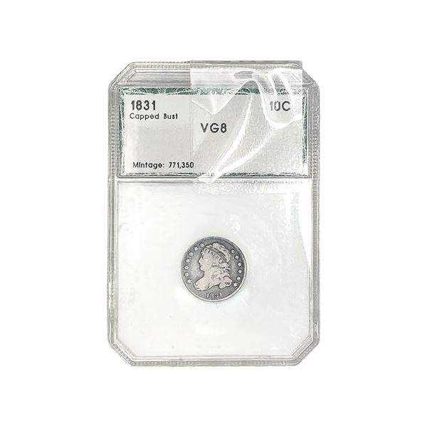 1831 Capped Bust Dime PCI VG8
