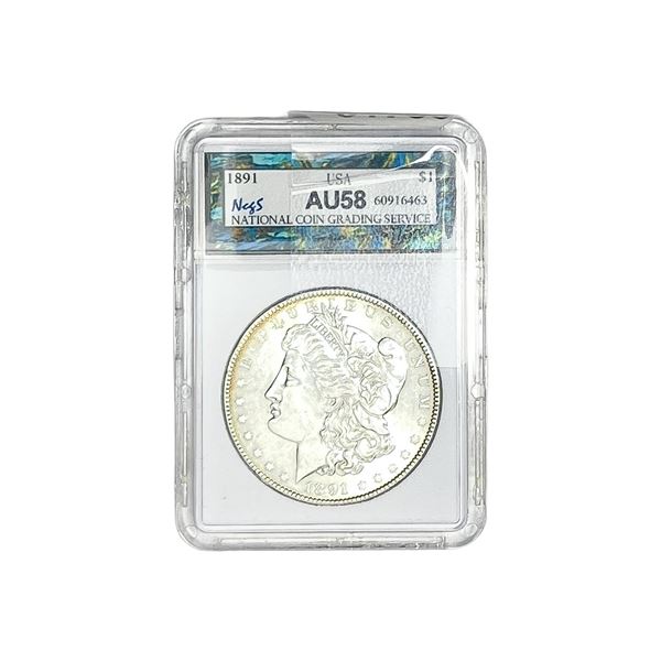 1891 Morgan Silver Dollar NCGS AU58