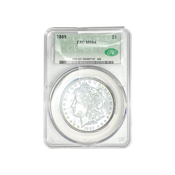 1889 Morgan Silver Dollar CAC MS64