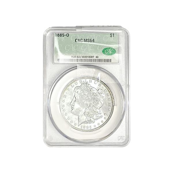 1885-O Morgan Silver Dollar CAC MS64