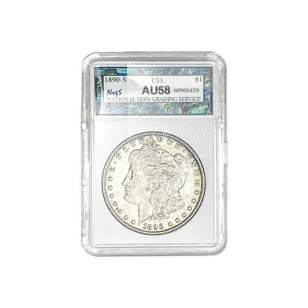 1890-S Morgan Silver Dollar NCGS AU58