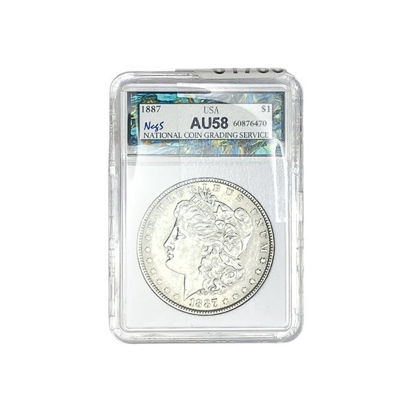 1887 Morgan Silver Dollar NCGS AU58