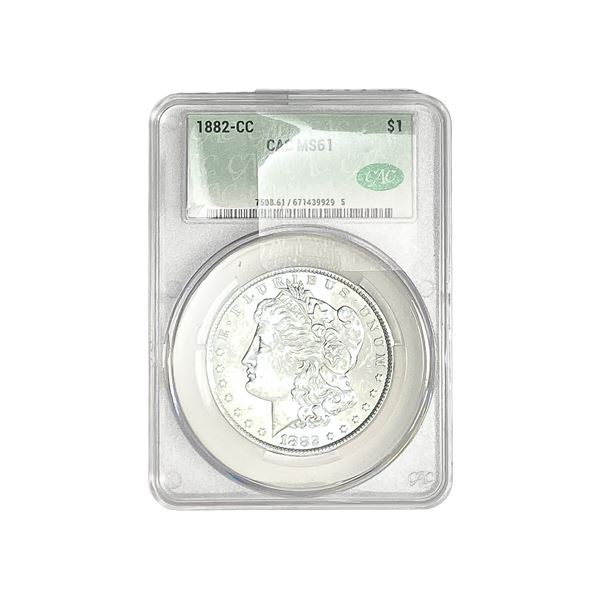 1882-CC Morgan Silver Dollar CAC MS61