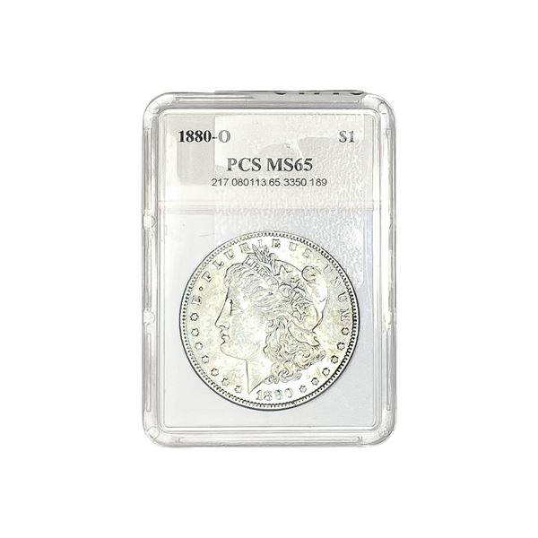 1880-O Morgan Silver Dollar PCS MS65