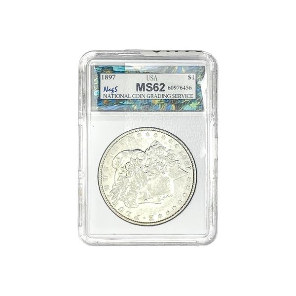 1897 Morgan Silver Dollar NCGS MS62