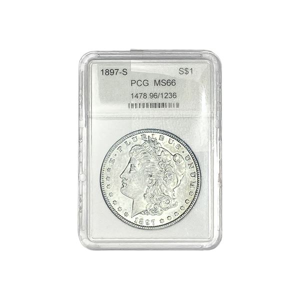 1897-S Morgan Silver Dollar PCG MS66