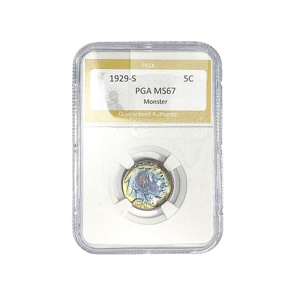 1929-S Buffalo Nickel PGA MS67