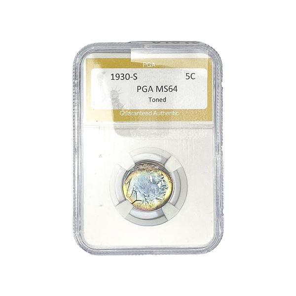 1930-S Buffalo Nickel PGA MS64