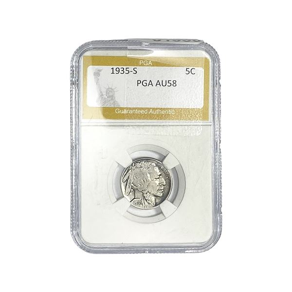 1935-S Buffalo Nickel PGA AU58