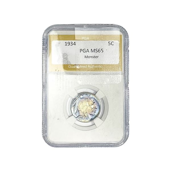1934 Buffalo Nickel PGA MS65