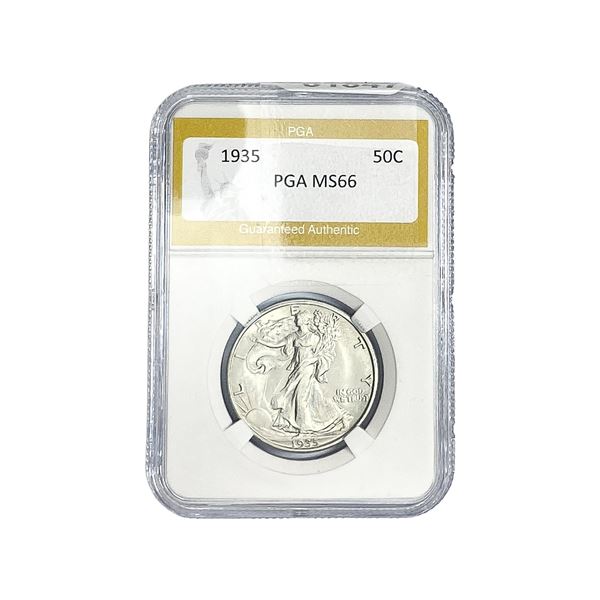 1935 Walking Liberty Half Dollar PGA MS66