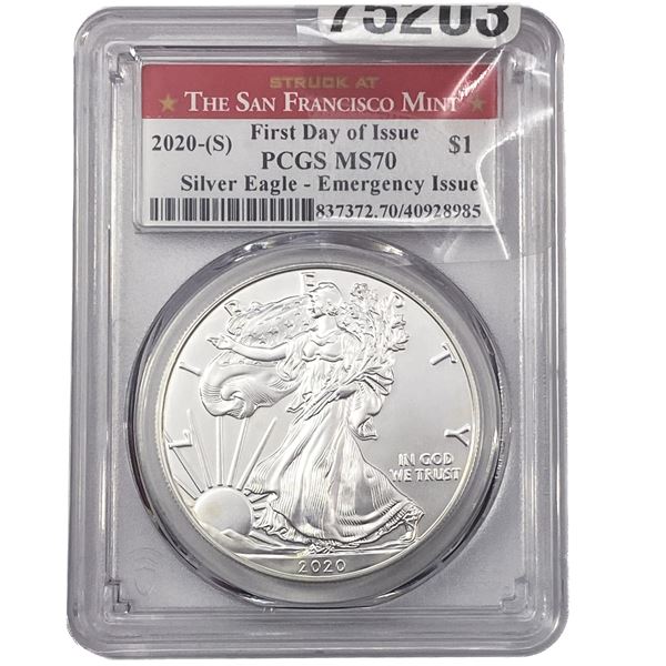 2020-S Walking Liberty Dollar PCGS MS70