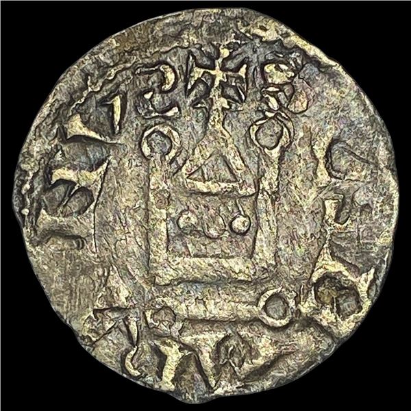 1150-1200 AD Crusades Abbey of St. Martin SIlver Denier NEARLY UNCIRCULATED
