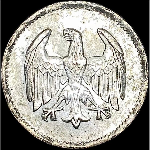1924-A Germany Silver 1 Reichsmark UNCIRCULATED