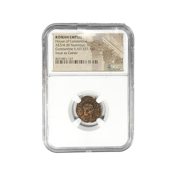 Roman House Of Constantine AE3/4(BI Nummus) NGC