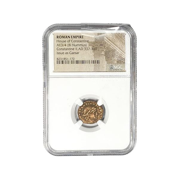 Roman House Of Constantine AE3/4(BI Nummus) NGC