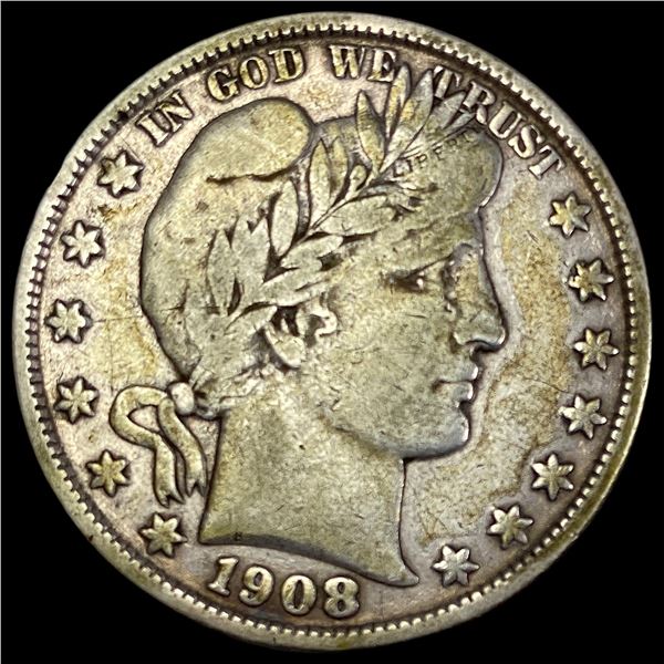 1908-O Barber Half Dollar LIGHTLY CIRCULATED