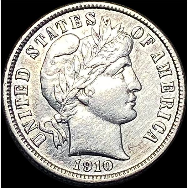 1910 Barber Dime NEARLY UNCIRCULATED