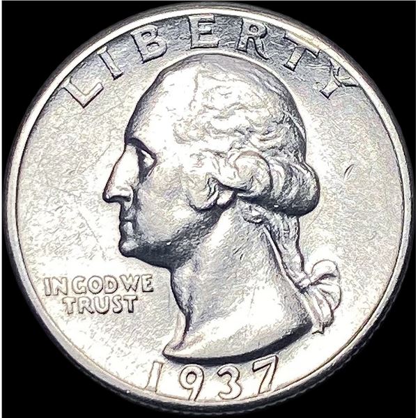 1937-D Silver Washington Quarter CHOICE AU
