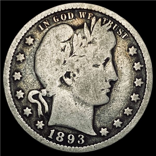 1893-S Silver Barber Quarter NICELY  CIRCULATED