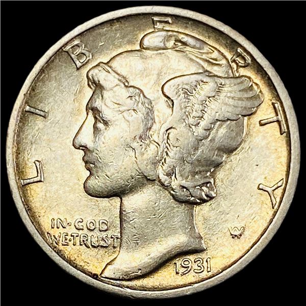 1931-S Silver Mercury Dime CHOICE AU