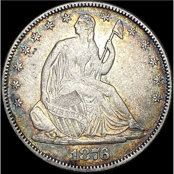 1876 Seated Liberty Half Dollar NEARLY  UNCIRCULATED