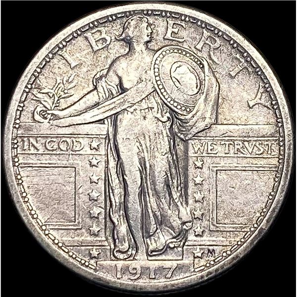 1917 Type 1 Standing Liberty Quarter LIGHTLY  CIRCULATED