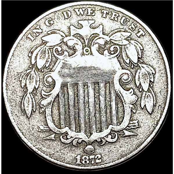 1872 Shield Nickel ABOUT UNCIRCULATED