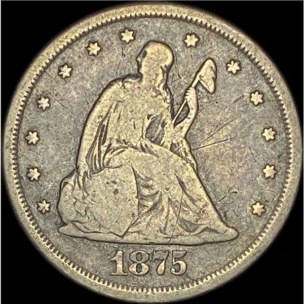 1875-CC Silver Twenty Cents LIGHTLY  CIRCULATED