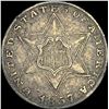Image 1 : 1857 Silver Three-Cent Piece CLOSELY  UNCIRCULATED