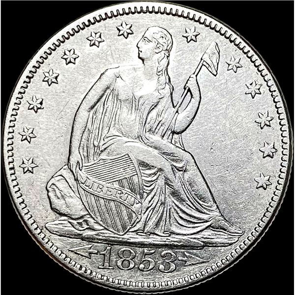 1853 Seated Liberty Half Dollar Arrows/Rays  CLOSELY UNCIRCULATED