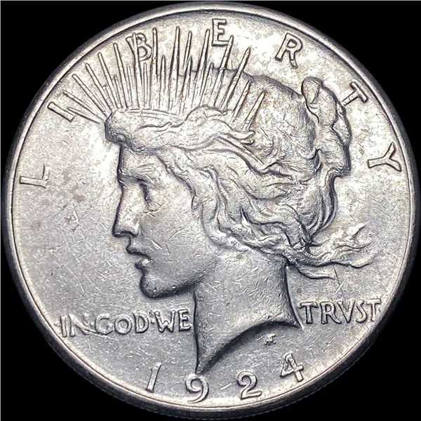 1924-S Silver Peace Dollar CLOSELY  UNCIRCULATED
