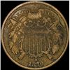 Image 2 : 1870 Bronze Two-Cent Piece LIGHTLY CIRCULATED