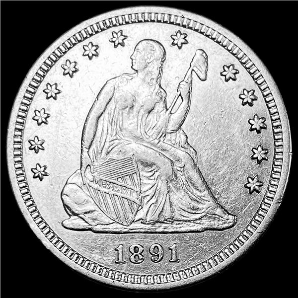 1891-S Silver Quarter Dollar CLOSELY  UNCIRCULATED