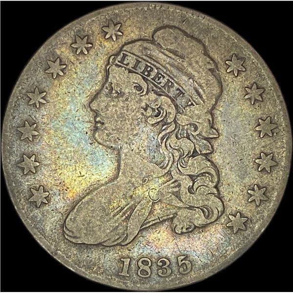 1835 Silver Capped Bust Half Dollar LIGHTLY  CIRCULATED