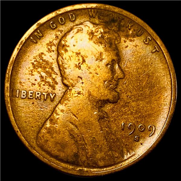 1909-S Lincoln Wheat Cent NICELY CIRCULATED
