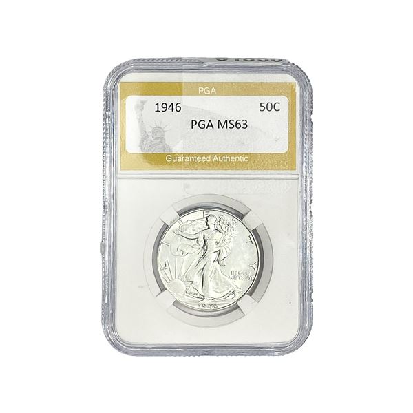 1946 Walking Liberty Half Dollar PGA MS63