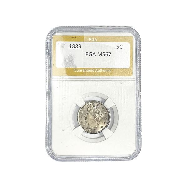 1883 Shield Nickel PGA MS67