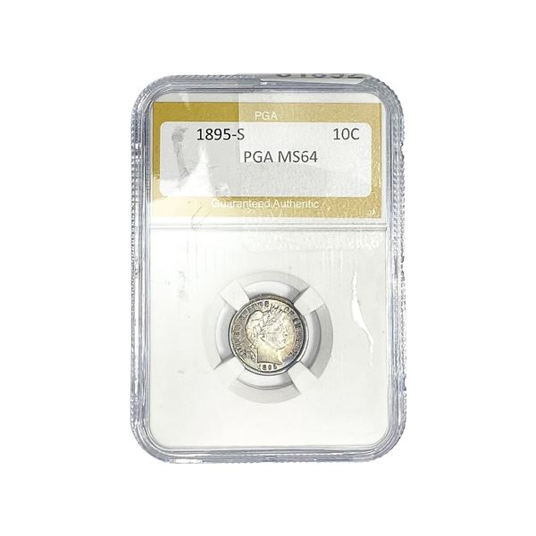 1895-S Barber Dime PGA MS64