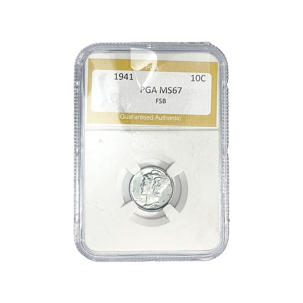 1941 Mercury Silver Dime PGA MS67 FSB