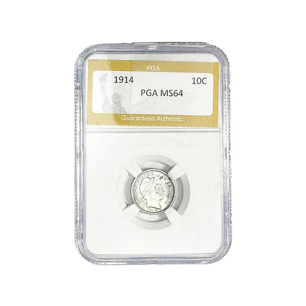 1914 Barber Dime PGA MS64