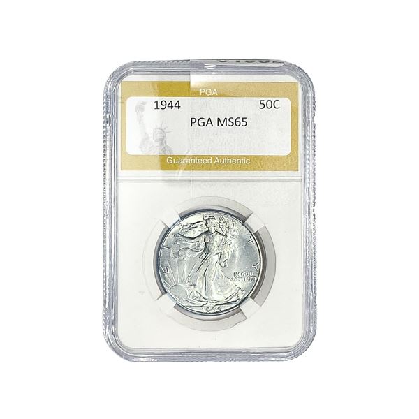 1944 Walking Liberty Half Dollar PGA MS65