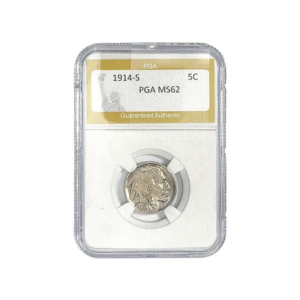 1914-S Buffalo Nickel PGA MS62