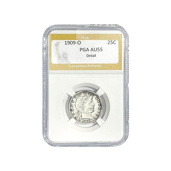 1909-O Barber Quarter PGA AU55